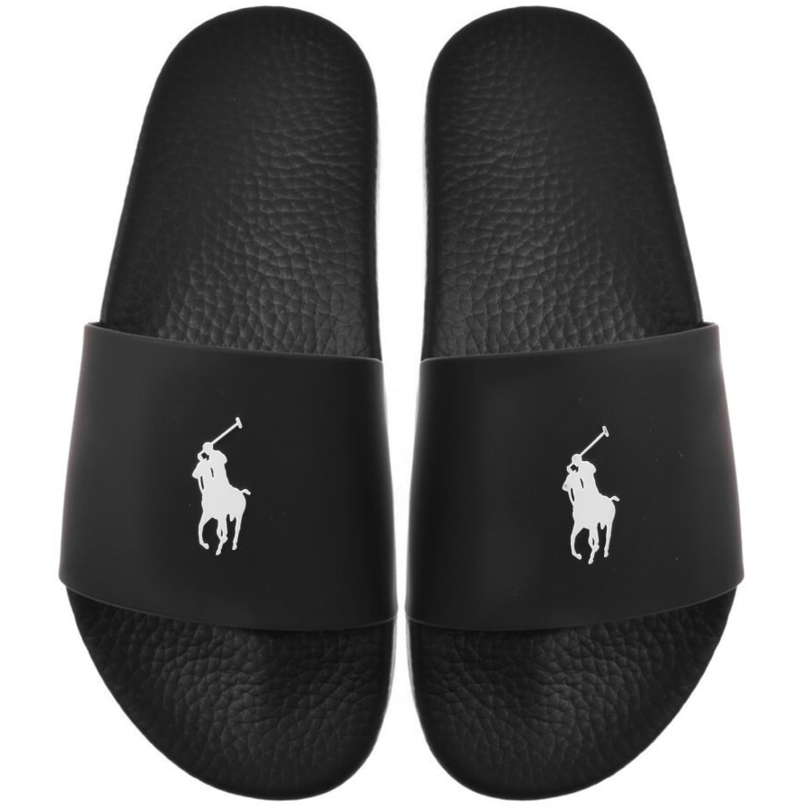 ＜LAUREN RALPH LAUREN＞ロゴ スライダー サンダル/ブラック LAUREN RALPH LAUREN＞ロゴ スライダー サンダル/ブラック LAUREN